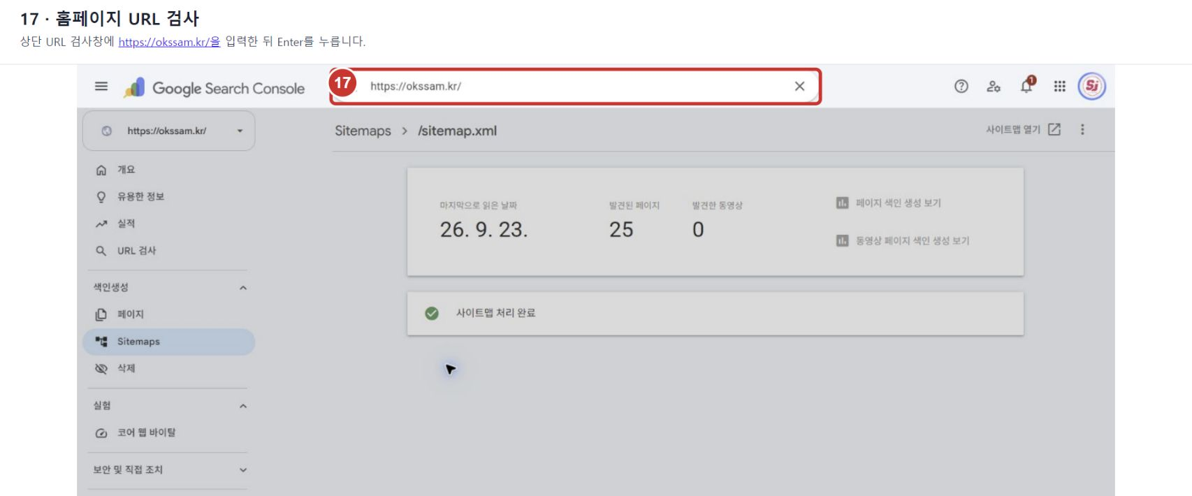 홈페이지 URL 검사