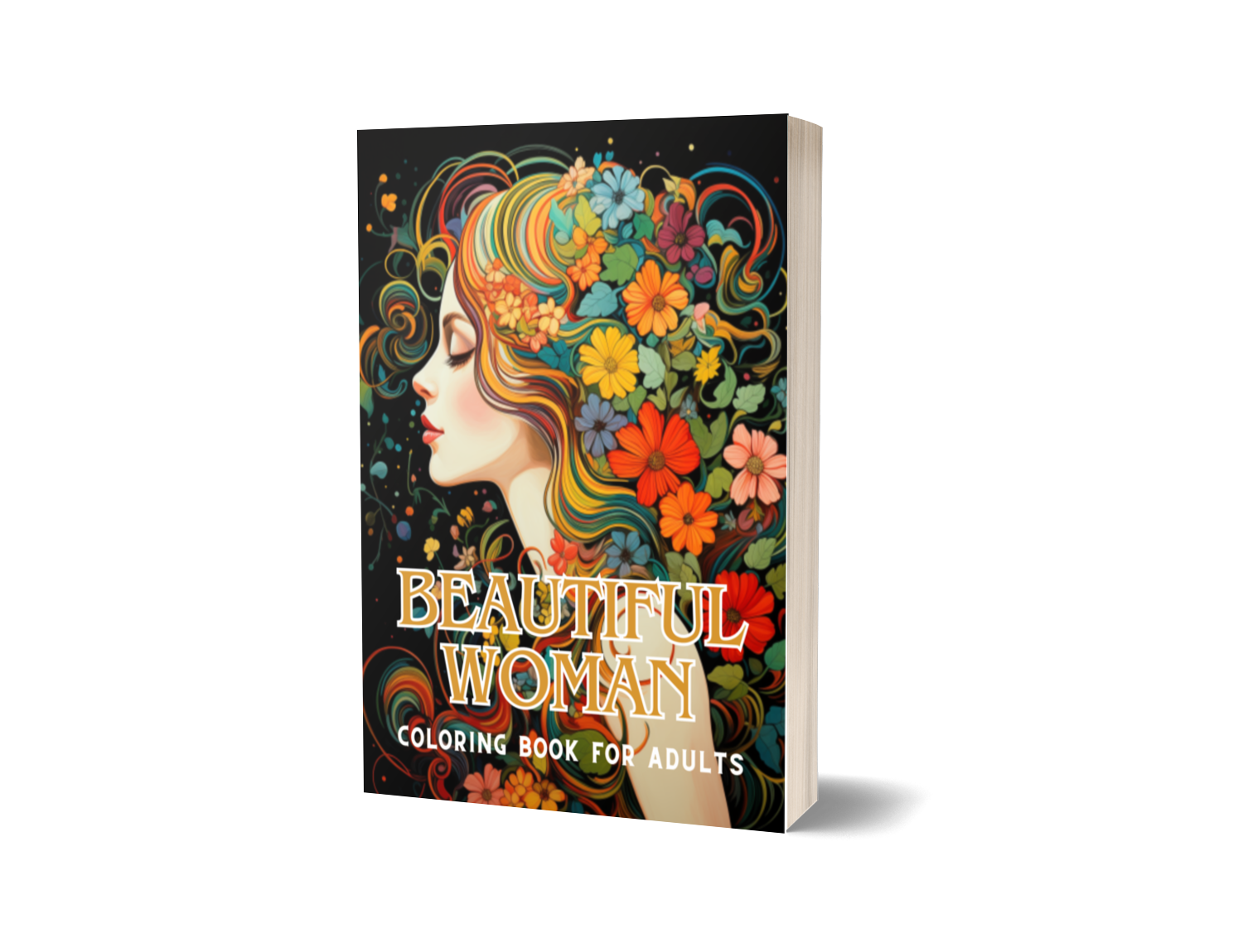 Beautiful woman coloring book 표지